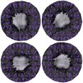 thumbnail image 2 of Shower Caps,Purple Butterfly Pattern Waterproof Shower Cap for Women 4 Pieces,Double Reusable Hair Cover for Shower PEVA Elastic Stretch Hem, 2 of 7