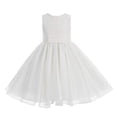 thumbnail image 2 of Ekidsbridal Ivory Lace Organza Flower Girl Dress with Colored Sash Beauty Pageant for Toddlers Junior Bridesmaid 186T 4, 2 of 3