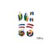 thumbnail image 2 of Tatuajes temporales para rostro y cuerpo: tatuajes de fútbol resistentes al agua para aficionados al deporte, decoraciones para animar a los hinchas en los partidos, divertidos recuerdos para fi, 2 of 6