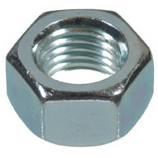 Tuerca hexagonal Hillman de 1/4 pulgadas Acero galvanizado USS, paquete de 100