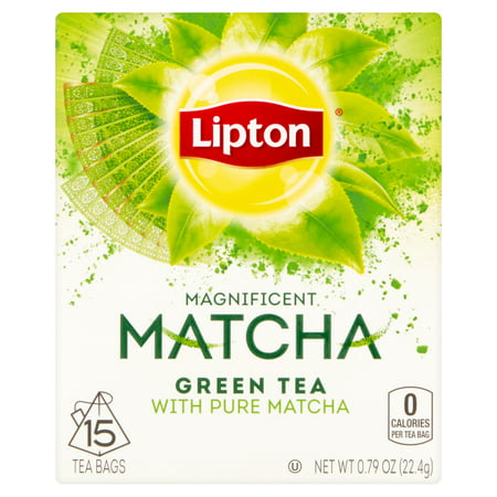 (3 Boxes) Lipton Green Tea Bags Pure Matcha 15 ct (Best Organic Matcha Green Tea)