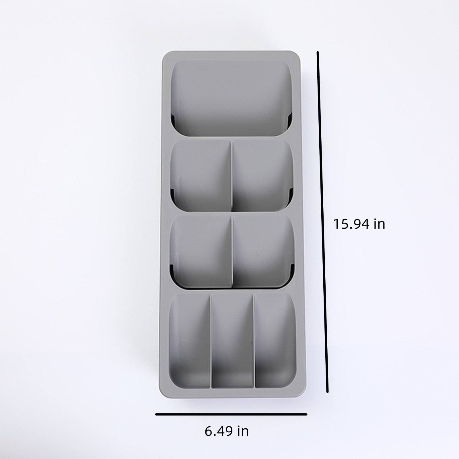 Matoen Kitchen Drawer Organizer Adjustable Utensils Silverware Tray for Cuttlery Organization Spoon Knife and fork Partition Storage Holding Flatware