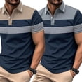thumbnail image 3 of AJZIOJIRO T-Shirts Décontractés en Coton pour Hommes Manches Courtes Col à Revers P-3TG Chandail d'Été, 3 of 8