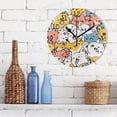 thumbnail image 3 of Cute Animal Chart Round Wall Clock Silent Battery Operated Home Decor for Living Room Bedroom, 3 of 7