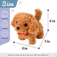 thumbnail image 7 of CYFW Stuffed Plush Realistic Puppy Toy Walking Lifelike Dog Pets Robot Interactive Electronic Pet Plush Toys Puppy Woof and Moving Animated Nodding Head Gifts for Toddlers 7'', 7 of 7