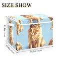 thumbnail image 3 of Golden Retriever Dogs Storage Basket for Shelves Foldable Container Organizer for Organizing Toys Clothes Books with Handles, 3 of 7