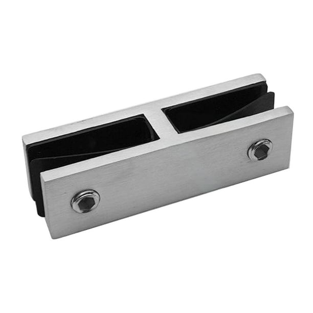 Abrazadera de vidrio para montaje en pared, práctico soporte para estante de vidrio de acero inoxidable 180 grados