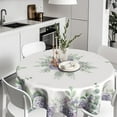 thumbnail image 2 of Watercolor Purple Hydrangea Round Tablecloth 60 Inch Spring Summer Lilac Table Cloth Floral Lavender Flower Circle Stain Resistant Table Cover for Kitchen Dining Party Weddings Outdoor Decor, 2 of 6