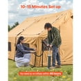 thumbnail image 3 of KFFKFF Inflatable Tents for Camping, 5-8 Person Easy Setup Blow up Tent with Hand Pump, Luxury Glamping Tent with 2 Skylights, Canopy, 3 of 9