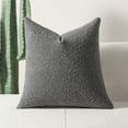 thumbnail image 2 of Juego de 2 fundas de almohada decorativas con textura de bouclé, fundas de almohada lisas con acentos, cojines de sofá suaves y acogedores en tonos neutros, 2 of 5