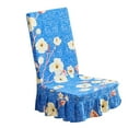 thumbnail image 2 of Abbracc Polyester Cloth Folding Chair Cover Dinning Chair Slipcover for Floral Blue, 2 of 9