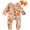 2pcs orange pumpkin, variant on WIBACKER Newborn Baby Girl Halloween Footie Romper with Headband, Pumpkin Zipper Sleeper for Infant Girls Outfit Set 0-3M