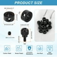 thumbnail image 2 of Uxcell 12pcs Set Screw Collars 5.05mm Bore Shaft Collars, 10mm OD, 5mm Height with 12pcs M3 Hand Screws, Landing Gear Stopper Wheel Collar, Black, 2 of 7