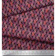 thumbnail image 3 of Soimoi Moss Georgette Fabric Leaves Small Printed Fabric 1 Yard 42 Inch Wide, 3 of 3