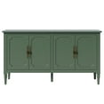 thumbnail image 6 of May in Color 58" Wood Buffet Cabinet, Mid-Century Modern Console Cabinet, with 4 Door & Media Storage, for Entryway, Living Room, Dining Room, Bedroom, Green, 6 of 10