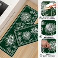 thumbnail image 4 of Floral Anti-Fatigue Kitchen Rugs Set of 2 Non Slip Waterproof PVC Kitchen Mat Cushioned Comfort Standing Kitchen Mats for Floor, Office, Home, Laundry, 17.3''''x28''''+17.3''''x47'''', Green and White, 4 of 6