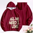 thumbnail image 2 of NinXxx Women's Winter Lined Hoodie Streetwear Sweatshirt Cold Weather XXL, 2 of 5