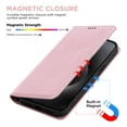 thumbnail image 2 of Allytechgroup Wallet Case for iPhone 16, Built-in Credit Card Slot RFID Blocking PU Leather Flip Stand Magnetic Closure Case Military Grade Drop Protection for iPhone 16, Rosegold, 2 of 7
