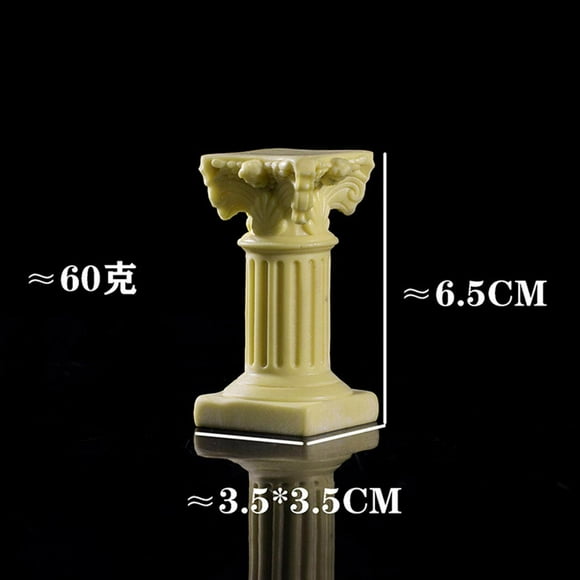 Miniature Roman Pillar Pedestal Stand Statue Greek Decor Photo Column for Scenery Table White