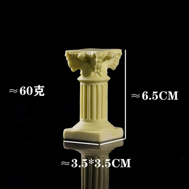 facefd Miniature Roman Pillar Pedestal Stand Statue Greek Column for Scenery Table White