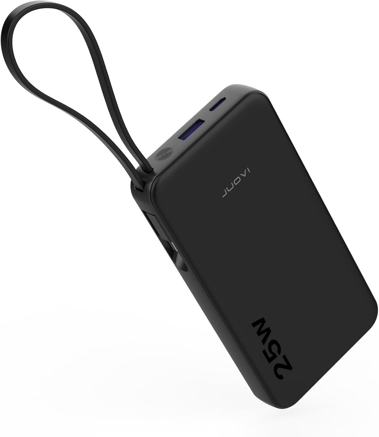 RGHJAR-25W Portable Charger, 10000mah Power Bank Fast Charging with Built-in USB-C Cable, Battery Pack with LED Display, Portable Phone Charger for iPhone 17 16 15 14 Samsung S24 S23 iPad Tablets