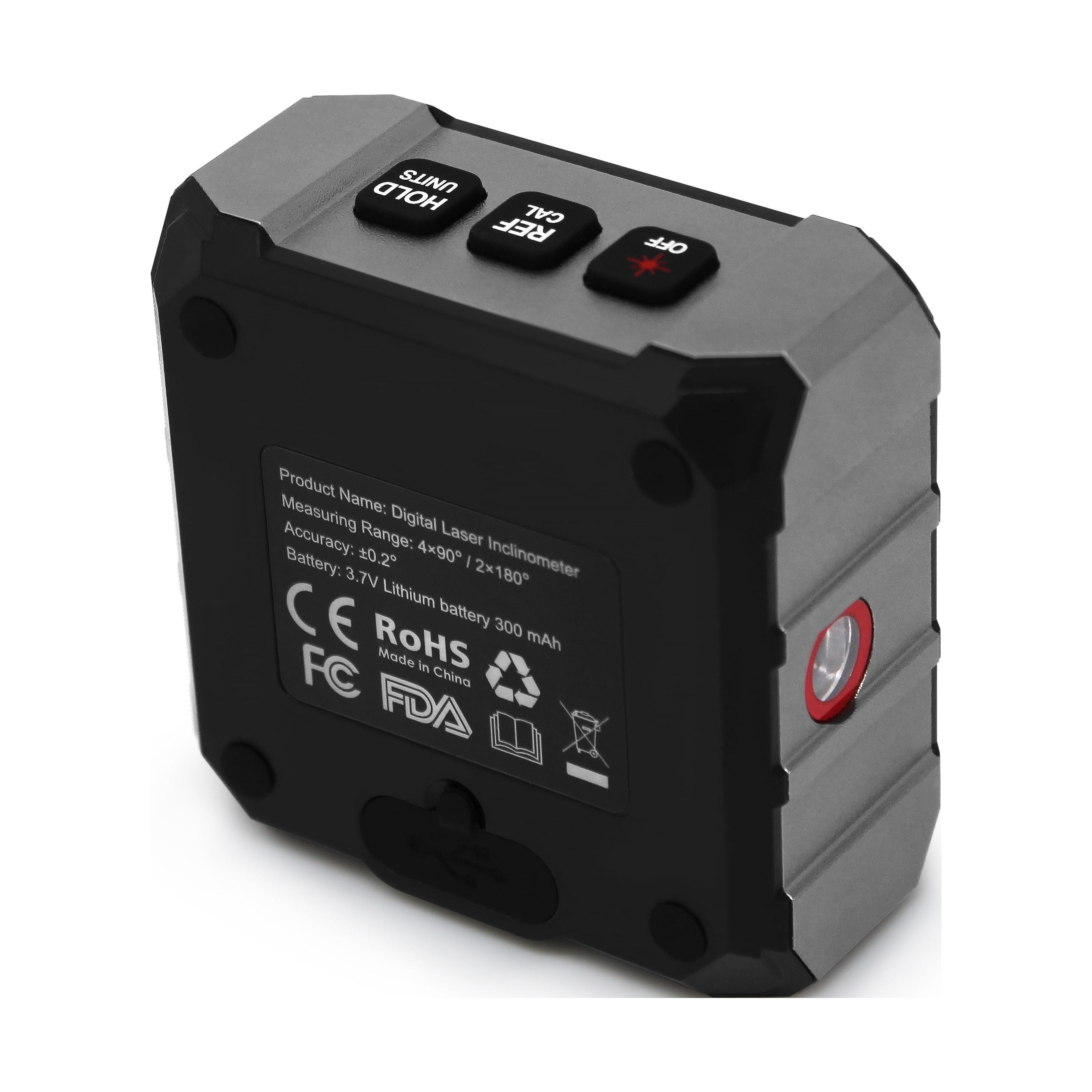 Laser Angle Finder 2 in 1 laser level and digital angle finder - combine line laser leveler and digital angle gauge into one - large LCD screen with backlighting - magnetic attachment base