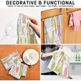 thumbnail image 3 of Easter Gnome Kitchen Tea Towels Set of 1 Absorbent Hand Dish Towels, Watercolor Eggs Flowers Bunny Ears Dishcloths Lint-Free 18x28 Inch Fast Drying for Cooking Baking Home Clean, 3 of 6