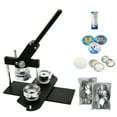 thumbnail image 1 of ChiButtons Button Maker Kit 58mm (2 1/4") Badge Press Machine-B400 + 58mm Round Die Moulds + 100 set Button Components + Adjustable Circle Cutter (Black-New), 1 of 7