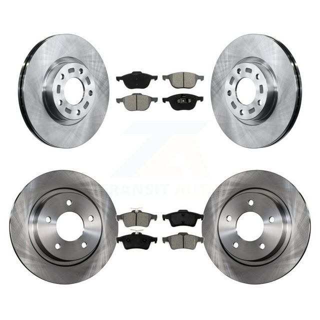 Transit Auto Front Rear Disc Brake Rotors and Semi-Metallic Pads Kit for Car Mazda 3 Sport K8S-101237