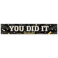 thumbnail image 2 of Gold Stars Graduation Banner Decorative YOU DID IT Black Background for Graduation Party Celebratory Event Indoor Decoration, 2 of 8