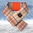 thumbnail image 6 of Odeerbi Smart Heated Scarf for Men Women Comfortable Plaid Warming Neck Wrap Scarf Winter USB Rechargeable Neck Warmer Lattice Print Protection Warm Heating Scarf Yellow, 6 of 7