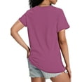thumbnail image 5 of Womens T Shirts V-Neck Short Sleeve Summer Tops Casual Basic Tees Trendy, 5 of 5
