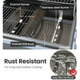 thumbnail image 6 of Brand-Man Grills Propane Gas 3 Burner Grill with Side Table for BBQ, Outdoor Cooking Grill with Wheel, 6 of 7