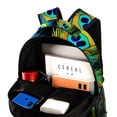thumbnail image 4 of Lightweight Backpack Peacock Feather School Bag Travel Laptop Daypack for Men Women Casual Rucksack, 4 of 6