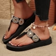 thumbnail image 2 of enyan Black Flip Flops Women's Comfortable Summer Beach Thong Sandals for Women with Cushion Walking Arch Support Yoga Mat Indoor Outdoor Soles,Beige,Size 9, 2 of 5