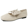 thumbnail image 3 of Domzle Mary Jane Shoes Womens Square Toe Ballet Flats Dressy Comfortable Knit Washable Casual Business Work Dress Shoes, 3 of 4