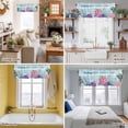 thumbnail image 5 of Summer Ocean Valance Curtain for Windows Welcome to Life Color Coral Shell Gradient Blue Rod Pocket Curtain Valances Short Window Treatments Panels for Kitchen Bathroom Laundry Basement 60 x 18 Inch, 5 of 9