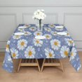 thumbnail image 3 of Blue Daisy Flower Pattern Square Tablecloth,Waterproof Square Table Cover,Wipeable Spillproof Washable Table Cover for Home Kitchen Party Decor 52"x52"(132x132cm), 3 of 6