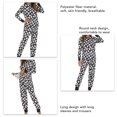 thumbnail image 4 of Tracksuit Set Round Neck Various Specifications Long Sleeve Soft Breathable Colored Pajamas Set for Home Men Women 8409 M, 4 of 5