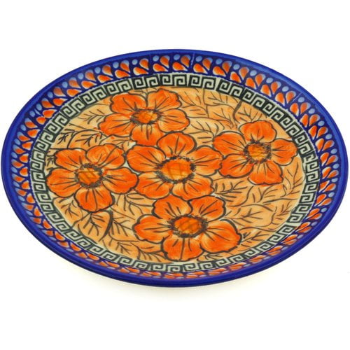 Polmedia Fire Poppies Polish Pottery Decorative Plate