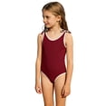 thumbnail image 3 of CAIXIA Girls Swimsiut One Piece Spaghetti Strap Ruffle Bathing Suit Cute Printed Bow Back Ruched Girls Swimsuit Size 8 Quickdry Mesh Summer Swimwear,120, 3 of 5