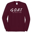 thumbnail image 2 of Wild Bobby, Goat God Over All Things Inspirational/Christian Men Long Sleeve Shirt, Maroon, Medium, 2 of 6