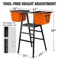 thumbnail image 2 of MR Portable Volleyball Coaching Tower with Ball Bag Attachments, Adjustable Volleyball Referee Stand, Volleyball Training Tower for Passing, Defense, and Blocking Drills, 2 of 9