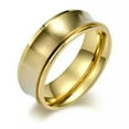 thumbnail image 6 of 8MM Silver/Gold/Black Spinner Ring Men's Stainless Steel Fashion Band Size 7-12, 6 of 8