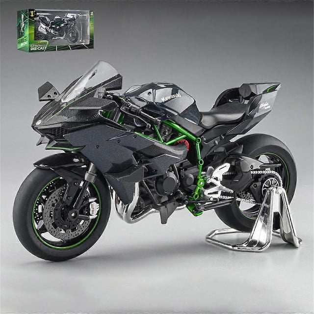 1:9 Scale Kawasaki H2R Alloy Motorcycle Model Diecast Off-Road Autocycle Toys Carrying Lights