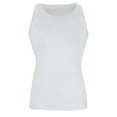 thumbnail image 4 of Womens Summer Sleeveless Tank Top Casual Ribbed Racerback Basic Fitted Thick Strap Shirts Tops White XL, 4 of 4