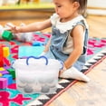 thumbnail image 4 of KONTONTY Plastic Storage Bin with Handle Large Clear Container for Home Storage Needs, 4 of 6