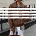 thumbnail image 3 of Women's Suede Lapel Motorcycle Jacket, Batwing Sleeve Short Style Coat, Ribbed Trim Belted Outerwear, Casual Zippered Jacket with Pockets, Spring Streetwear Fashion, Oversized Comfort Top Brown L, 3 of 8