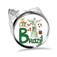 thumbnail image 1 of Brazil National symbol Landmark Pattern Ring Adjustable Love Wedding Engagement, 1 of 3