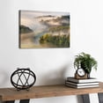 thumbnail image 3 of Misty Forest Valley Canvas Wall Art, Foggy Autumn Trees Print, Serene Nature Landscape Artwork for Living Room Bedroom Office Decor, Ready to Hang, 3 of 6